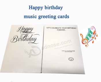 Factory price new design recordable greeting birthday cards/invitation card for friends with high quality