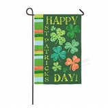 Buiten decoratie vrolijke st.Patrick′s Day Shamrock Garden Flag Wholesale