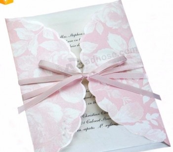 卸売カスタムパーソナライズされたデザイン結婚式招待状のカードオフセット印刷