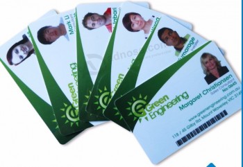 도매 사용자 정의 양면 인쇄 무료 샘플 직원 투명 학교 ID 카드
