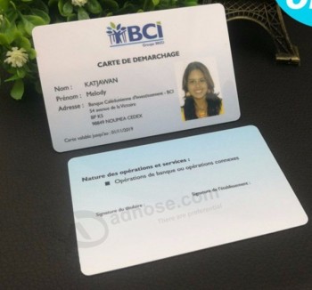 Wholesale employee photo plastic business pvc cards staff name card with magnetic strip manufacturer with your logo