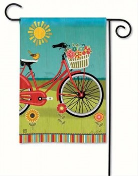 милые птицы велосипедной печати рекламные мини-садовые флаги оптом