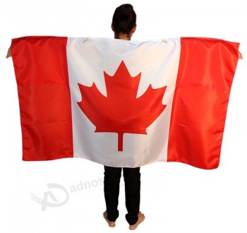 Environmental printing red maple Canadian large custom body arm flags wholesale