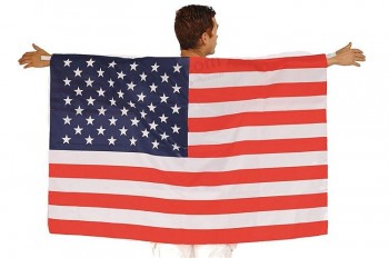 モダンスタイルの魅力的なスタイル洗える再利用可能なアメリカのボディケープ国旗卸売