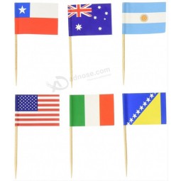 Clearly printing decorating party pick cupcake flag toothpicks wholesale