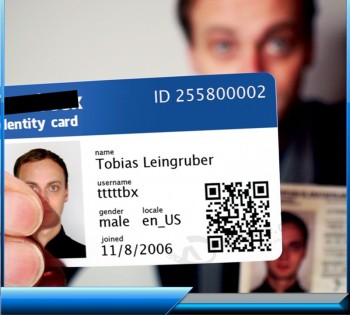 Customized facebook id card / school student photo id card / employee id card with plastic id card printer