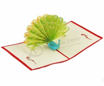 Cartes postaLes de cadeau personnaLisé en gros cartes de vœux 3d, carte de voeux cadeau 3d
