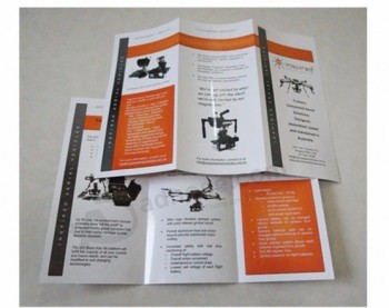 2017 офсетная печать индивидуальный дизайн матовый ламинат бумажный листок и брошюра с откидной брошюрой