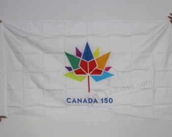 новый дизайн canada 150 национальных висит летающий флаг оптом