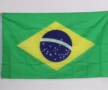 巴西国旗聚酯3x5ft悬挂飞旗批发
