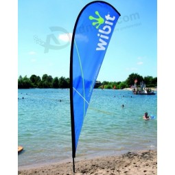 outdoor decorative flying feather teardrop flag wholesale