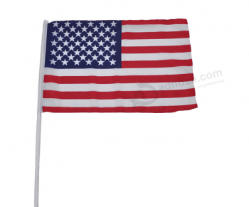 4x6" USA American National Flags Plastic Pole Hand Hold Flags Wholesale