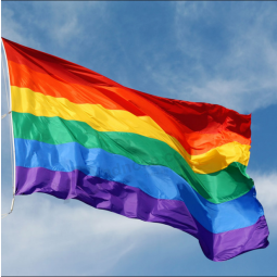 새로운 무지개 깃발 3x5 ft 90x150센티미터 폴리 에스테 레즈비언 게이 프라이드 엘gbt 도매