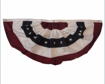Fence Hanging 210d Oxford Polyester American Embroidered Star USA Flags with your logo