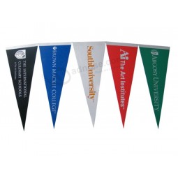 High quality triangle indoor decoration banner custom printing felt flag with your logo