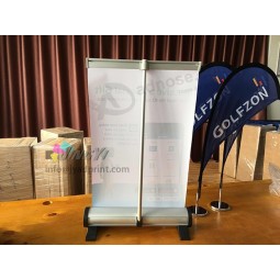 GroßhandeLs-custoMzied Minitisch roLLen oben TischpLattenwerbungs-AuSsteLLungSstandfahne