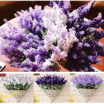 New Bouquet Artificial Silk Lavender Flower Home Wedding Garden Floral DIY Decor