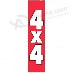Factory direct custom wholesale 322x75 4x4 red  Swooper flag with your logo