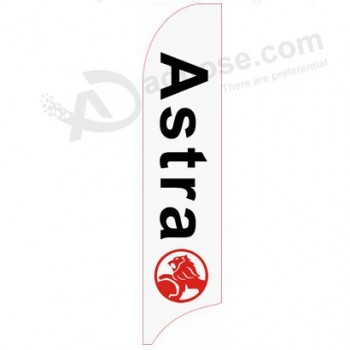 Factory Wholesale customized logo printed 322X75 astra white Holden swooper flag with high quality and any size