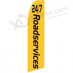 Custom 322X75 24 7 road swooper flag with your logo
