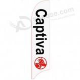 Wholesale customized High-end custom 322X75 captiva white Holden swooper flag with high quality and any size