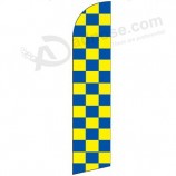 Wholesale customized Professional custom 322x75 checkered big 2945 yellow Swooper flag with high quality and any size