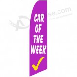 Factory wholesale custom logo printed 322x75 car of swooper flag with your logo