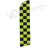 Alta-Final personalizada 322x75 cuadros verde grande blk bandera swooper