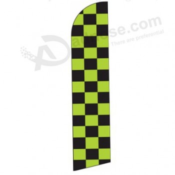 Haut-Fin custom 322x75 damier grand drapeau vert swk de blk