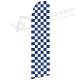 Bandera de swooper azul a cuadros 322x75 impreso personalizado profesional