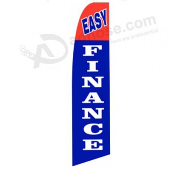 En gros personnalisé professionnel personnalisé 322x75 facile finance 072c drapeau swooper