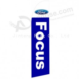 Venda por atacado personalizado de alta-Fim personalizado 322 x 75 ford foco swooper bandeira