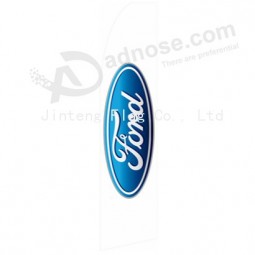Großhandels kundengebundenes Fabrikgroßhandelsgewohnheitslogo druckte 322x75 ford Logo Swooper Flaggege