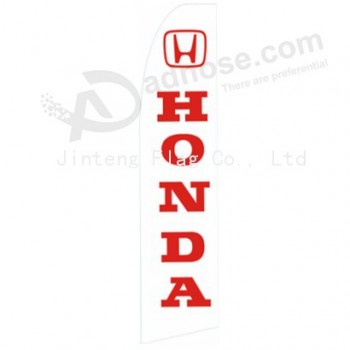 Wholesale customized Factory wholesale custom logo printed 322x75 honda RED swooper flag