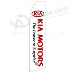 High-end custom 322X75 kia motors swooper flag with your logo