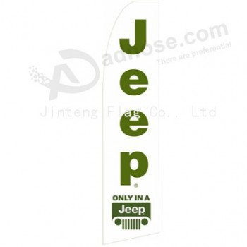 High-end custom  322x75 jeep  swooper flag with your logo