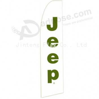Professional custom 322x75 jeep (2) swooper flag with your logo