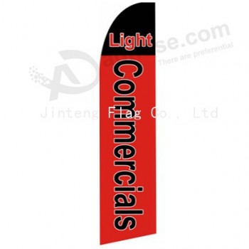 Großhandelskundenspezifische professionelle Gewohnheit 322x75 helle Werbung rote Swooper Flagge