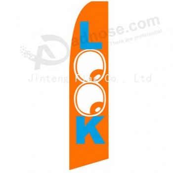 Wholesale customized High-end custom 322x75 Look (2) swooper flag with high quality and any size