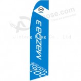 Großhandel angepasste professionelle benutzerdefinierte 322 x 75 Mazda3 Zoom Swooper Flaggege