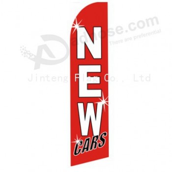 Großhandel angepasst hoch-Ende benutzerdefinierte 322 x 75 neue Autos rot Boden Swooper Flagge