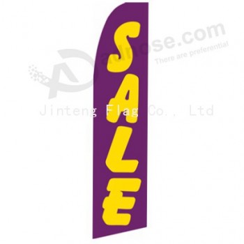 卸売カスタマイズ高-最後のカスタム322x75紫色の黄色の販売スイーパーの旗