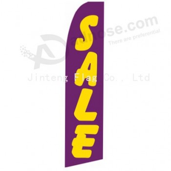 Wholesale customized High-end custom 322x75 PURPLE YELLOW sale swooper flag with high quality and any size