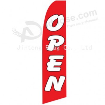 Wholesale customized Professional custom 322x75 OPEN (2) swooper flag with high quality and any size