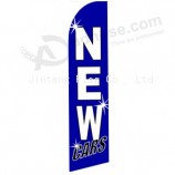 All'ingrosso personalizzato personalizzato stampa esterna all'ingrosso 322x75 nuove auto blu terra bandiere swooper