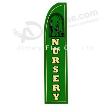 Wholesale customized Factory wholesale custom logo printed 322x75 NURSERY b swooper flag