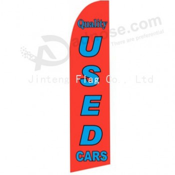 Commercio all'ingrosso personalizzato personalizzato 322x75 qualità usato auto caldo rosso blu bandiera swooper