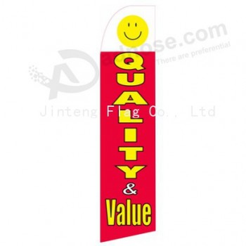 Wholesale customized Factory wholesale custom logo printed 322x75 Quality value 185c swooper flag
