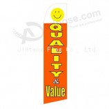 Al por mayor personalizado alto-Final personalizado 322x75 calidad valor naranja bandera swooper