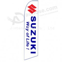 Impressão personalizada de fábrica decorativo bandeira de penas de promoção